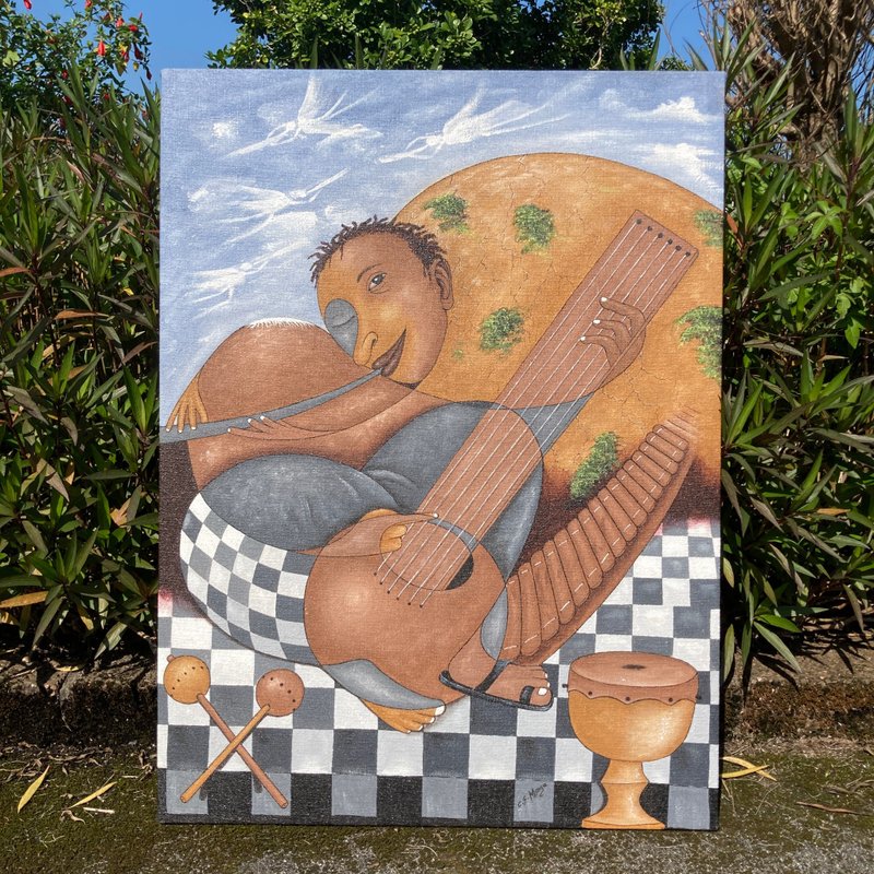 【U847-Sing with Angel】坦桑尼亚手绘无框画,挂画 - 海报/装饰画/版画 - 其他材质 