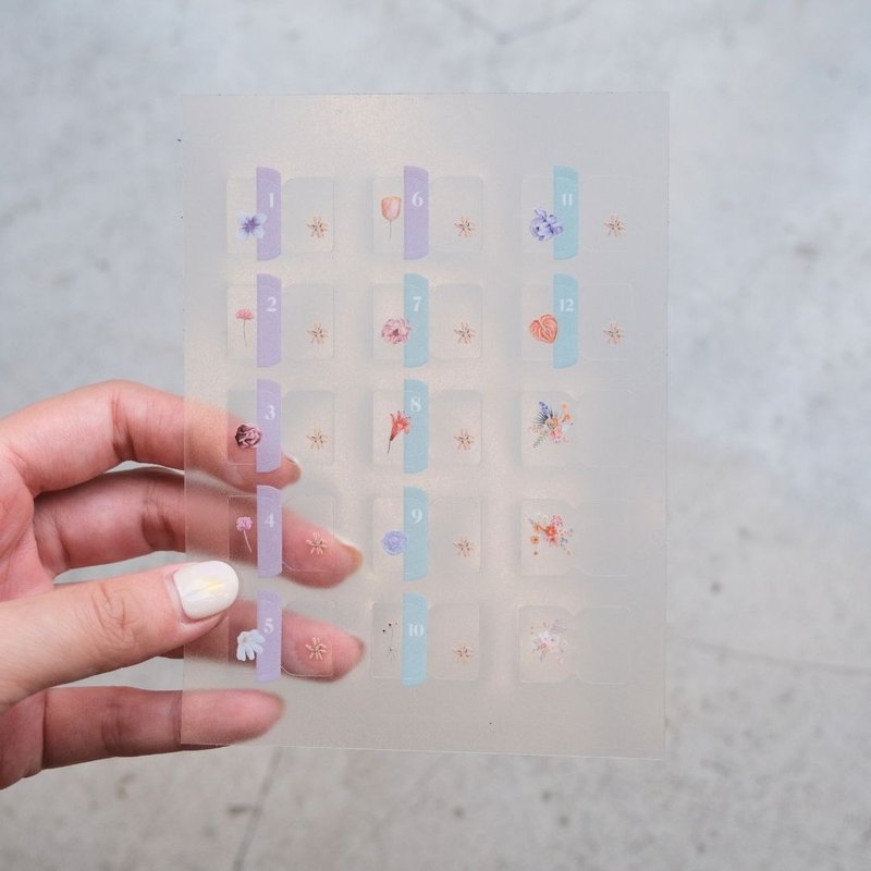 索引雾面月份索引贴纸 : 邂逅花意 - 贴纸 - 纸 