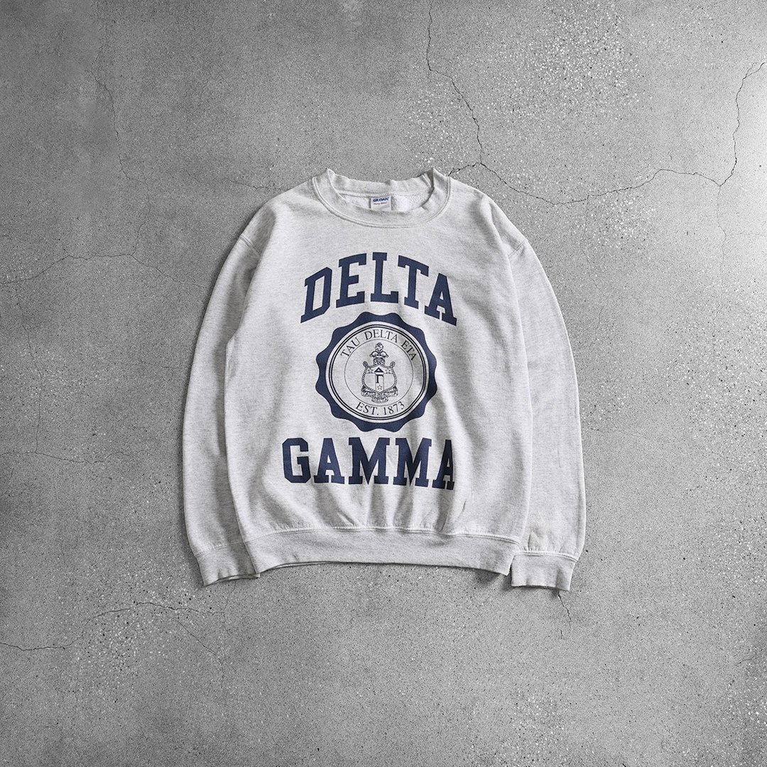 Vintage 大学Tee / 大学踢、古着大学T、大学t、卫衣、古着上衣 - 男装上衣/T 恤 - 棉．麻 灰色