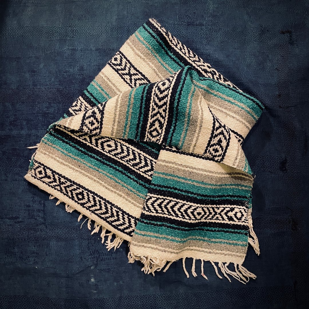 • 爱头牌 •Vintage Mexican Serapes Blanket 老墨西哥手工地毯 - 地垫/地毯 - 其他材质 多色