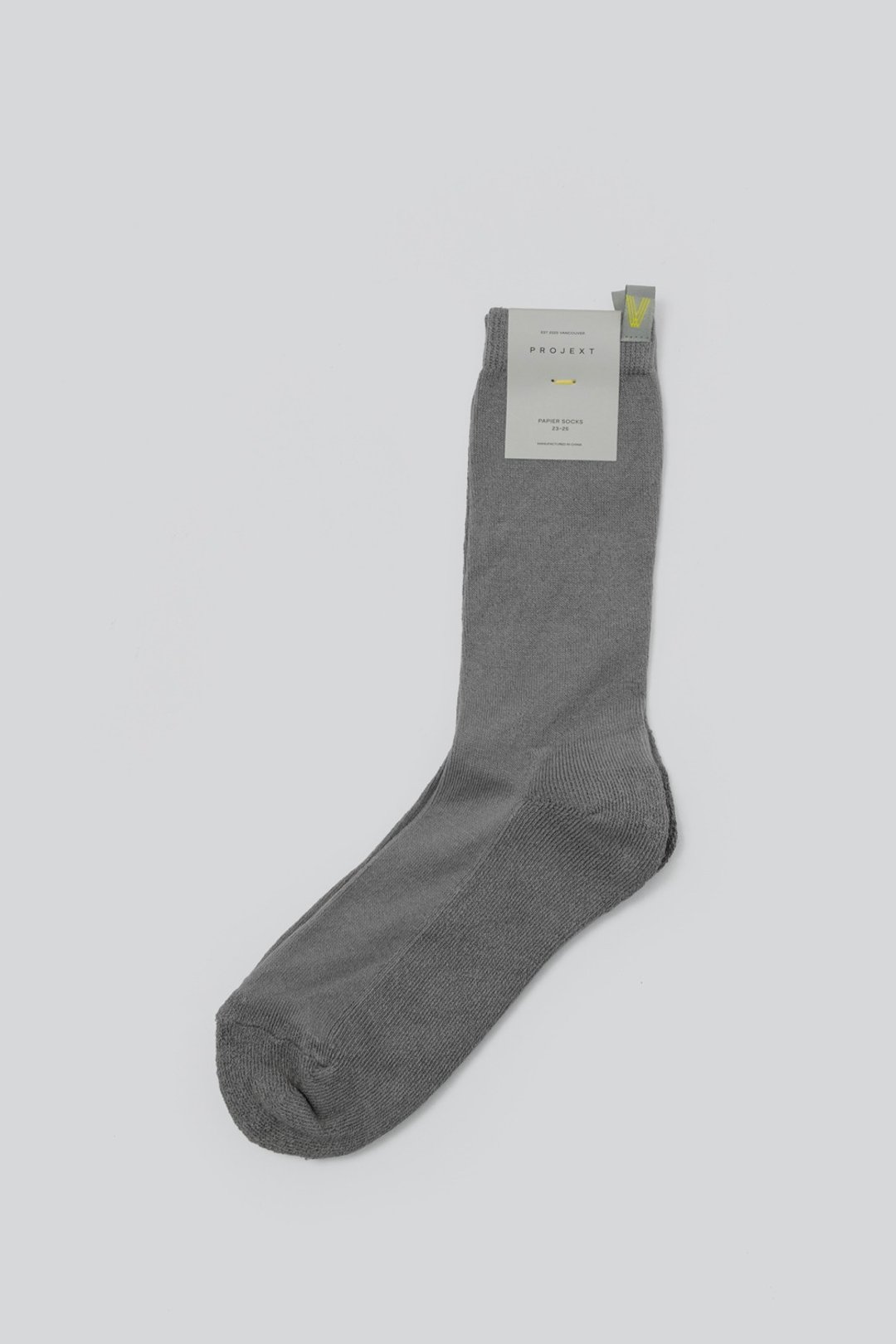 防臭抑菌、透气舒适 休闲和纸袜 灰色 Papier Crew Socks Gary - 袜子 - 棉 灰色