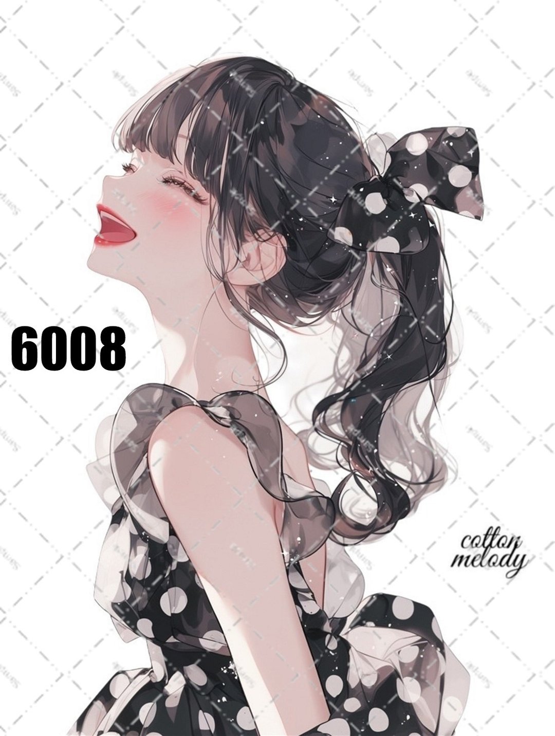 original sticker no.6008 人物贴纸 原创贴纸 人像贴纸 女孩贴纸 原创人物贴纸 - 贴纸 - 纸 