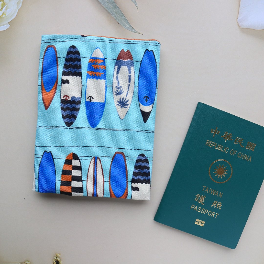 【SUP 立桨】 护照夹 护照套 护照包 - 护照夹/护照套 - 棉．麻 蓝色