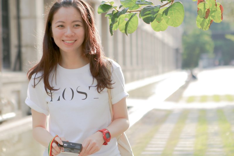 Deerhorn design / 鹿角 LOST T-shirt - 中性连帽卫衣/T 恤 - 棉．麻 白色