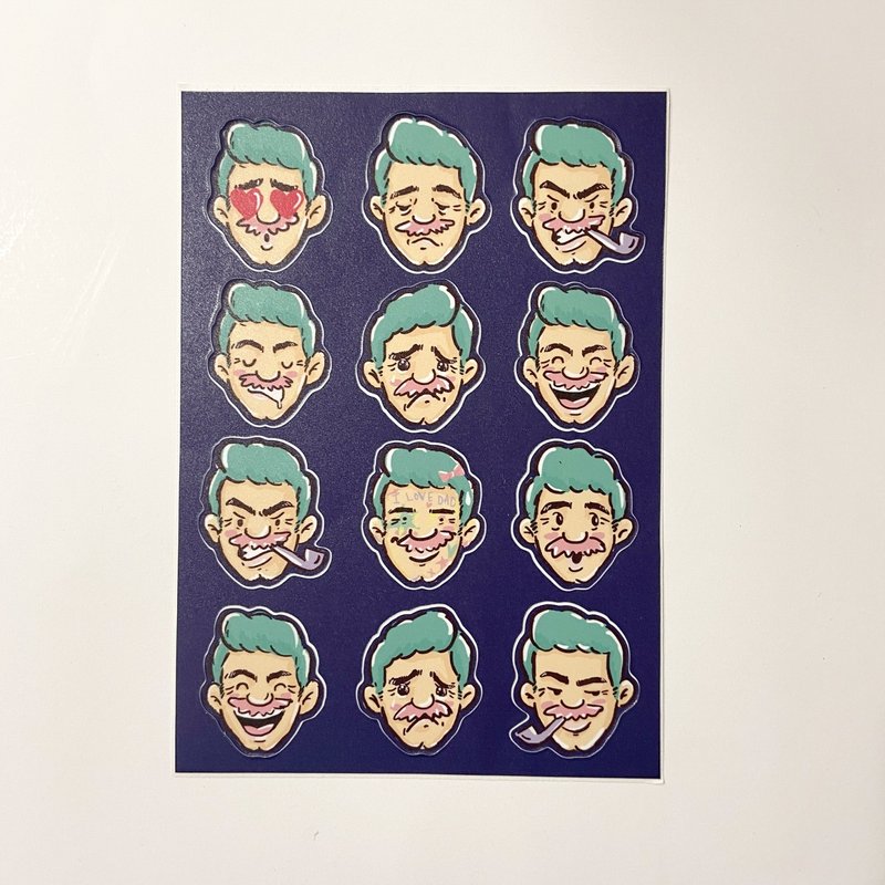 Daddy Face 图案贴纸 - 贴纸 - 防水材质 多色