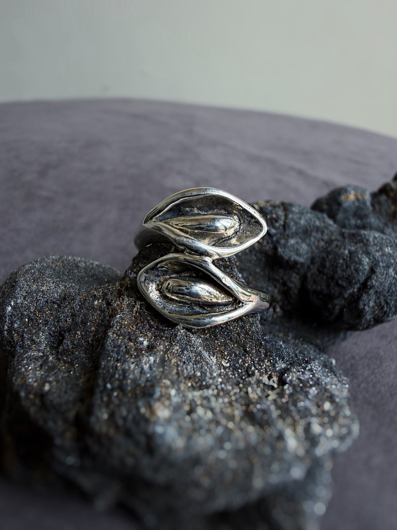 savageness 天道家 | 双瓣之注视 925银戒指 纯银 孤品 - 戒指 - 纯银 银色