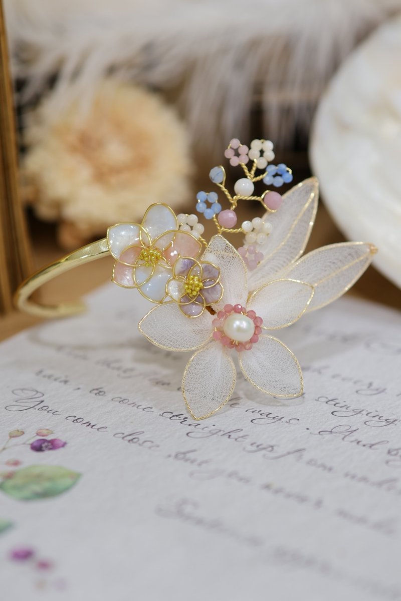 【朝雾花】网纱 造花液 凝胶 树脂 手作体验课程 一人即可开课 - 金工/饰品 - 树脂 