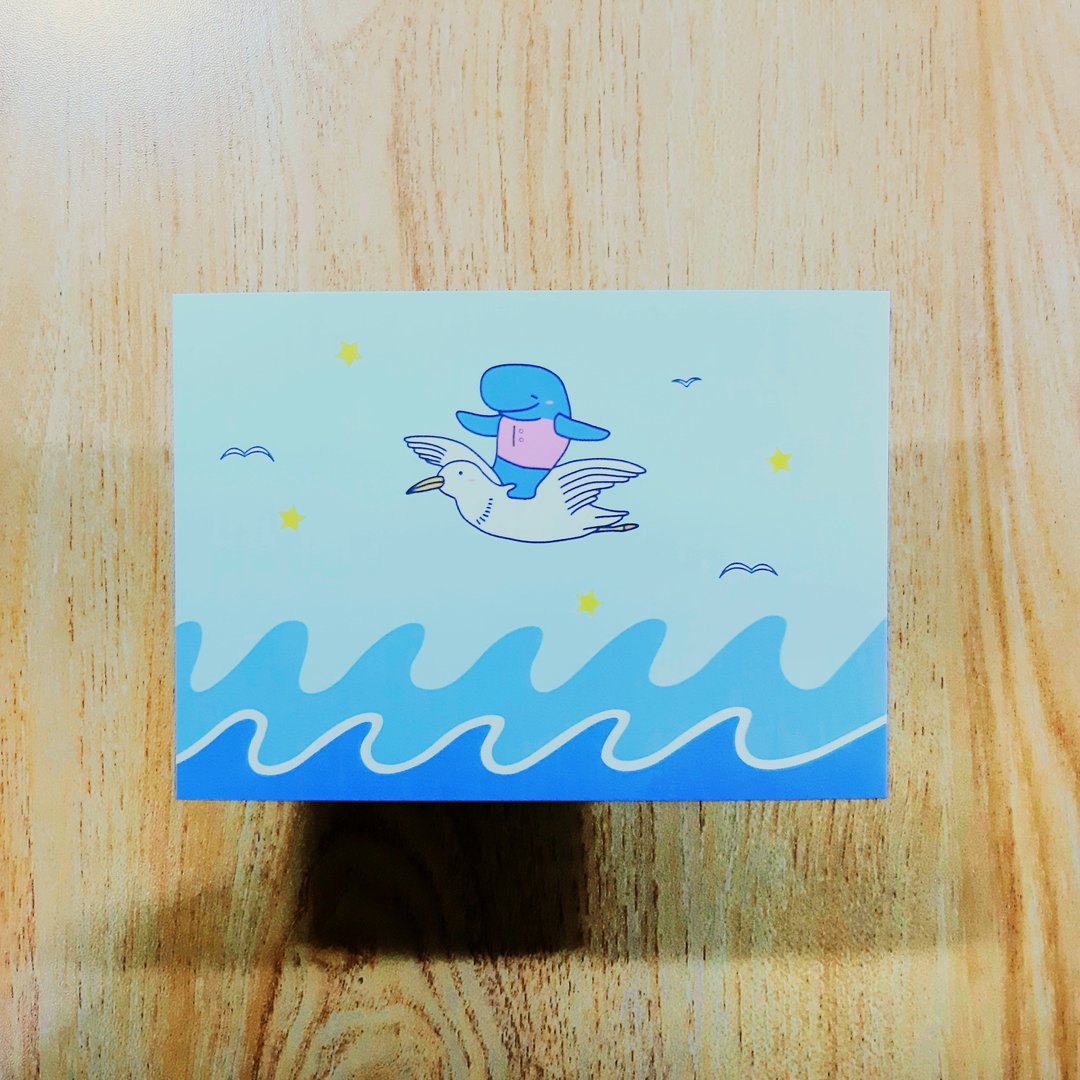 海鸥先生 / 明信片 - 卡片/明信片 - 纸 多色