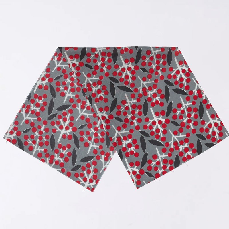 京都 手染布料 日本制造 手帕 时尚 和风图案 北欧风 母亲节 礼物 - 墙贴/壁贴 - 棉．麻 红色