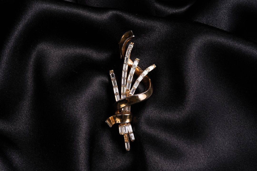 【CRUXART】西洋首饰珠宝-轻奢小品-光华之舞-80至90美国-银胸针 - 徽章/别针 - 银 金色