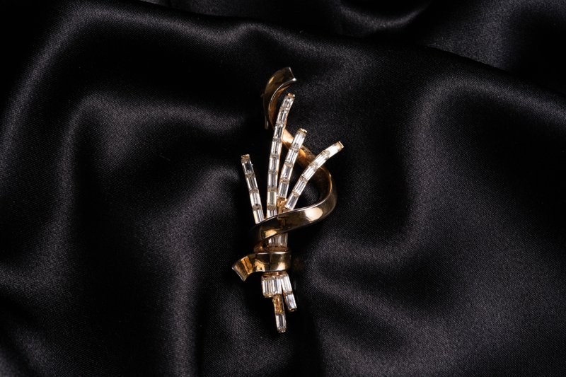 【CRUXART】西洋首饰珠宝-轻奢小品-光华之舞-80至90美国-银胸针 - 徽章/别针 - 银 金色