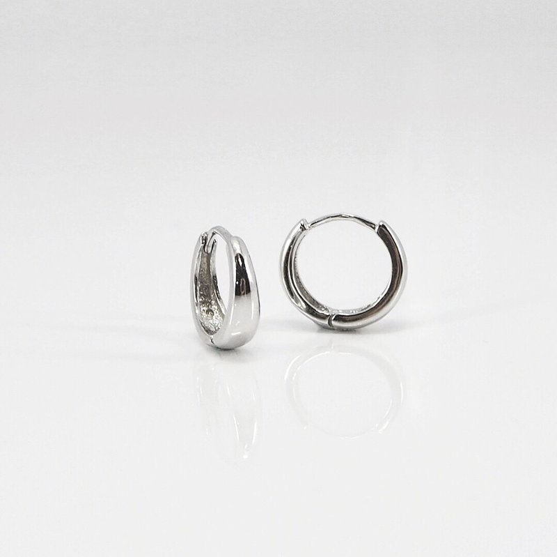 NO.60 CLASSIC STYLE EARRINGS 经典基本款耳饰 - 925纯银 - 耳环/耳夹 - 其他金属 银色
