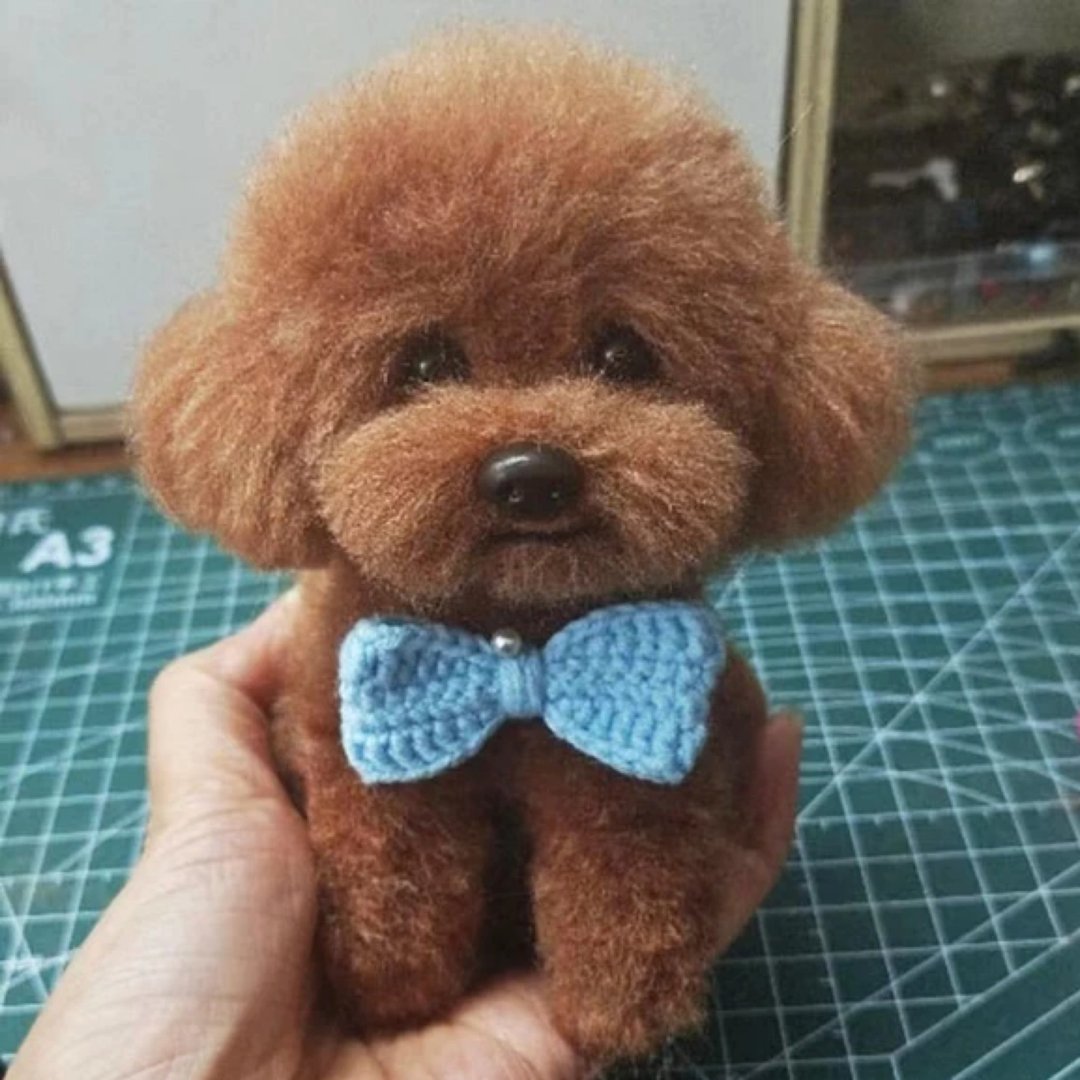 定制 逼真犬 毛孩 宠物 羊毛毡 娃娃 似颜绘 纪念 狗狗 礼物 l3 - 玩具 - 羊毛 多色