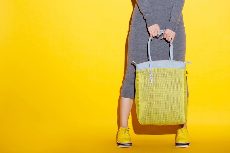 Mesheen　轻时尚　网状牛皮　手提单肩包 托特包 - 手提包/手提袋 - 其他材质 黄色