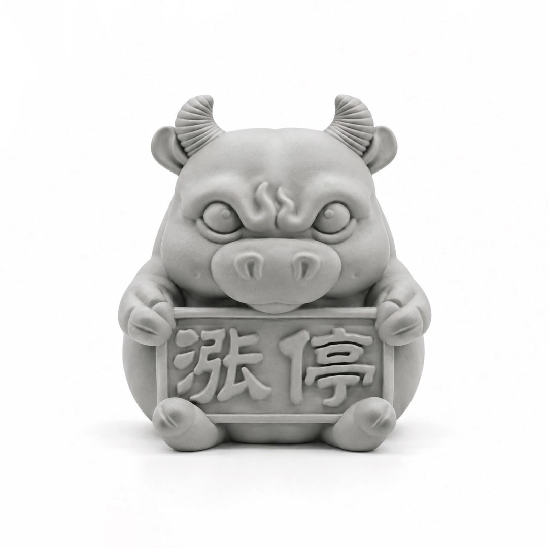 Bull Market I 涨停牛市扩香石 I 股民必收 I 附精油 I 马年开运 - 香薰/精油/线香 - 水泥 灰色