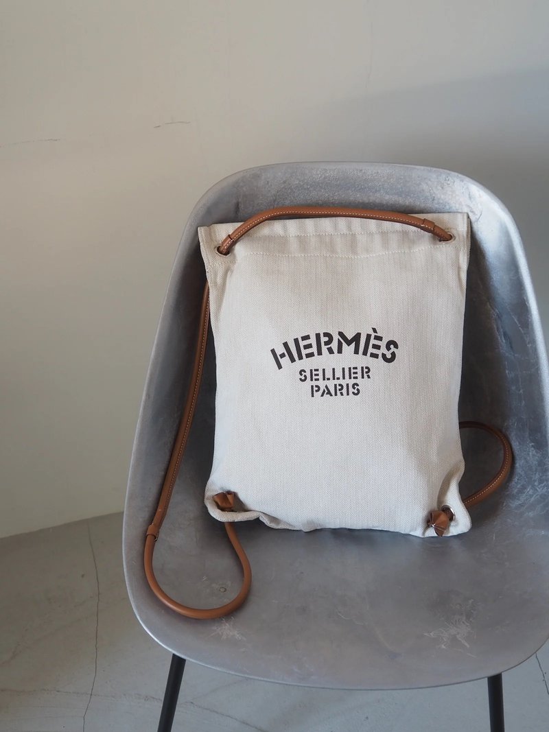 HERMÈS ALINE 2WAY 侧背包 爱马仕 Aline 两用肩背包 复古包款 - 侧背包/斜挎包 - 棉．麻 白色