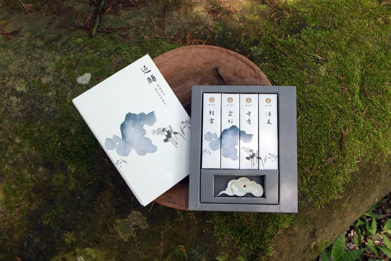 近愿 水墨线香礼盒(附香插) 新手入门推荐组 - 香薰/精油/线香 - 其他材质 灰色