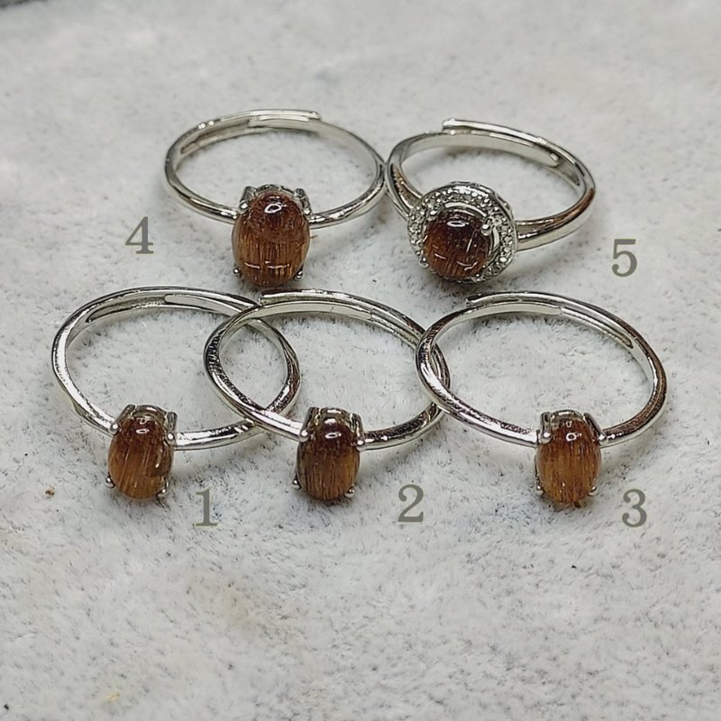 (活口圈)钛金发晶戒指 - 招财 有助事业发展 - 戒指 - 水晶 