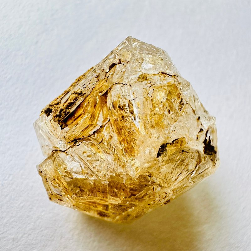 巴基斯坦黄泥骸骨水晶 银8开窗骨干水晶 原石原矿标 磁场脉轮 - 摆饰 - 其他材质 金色