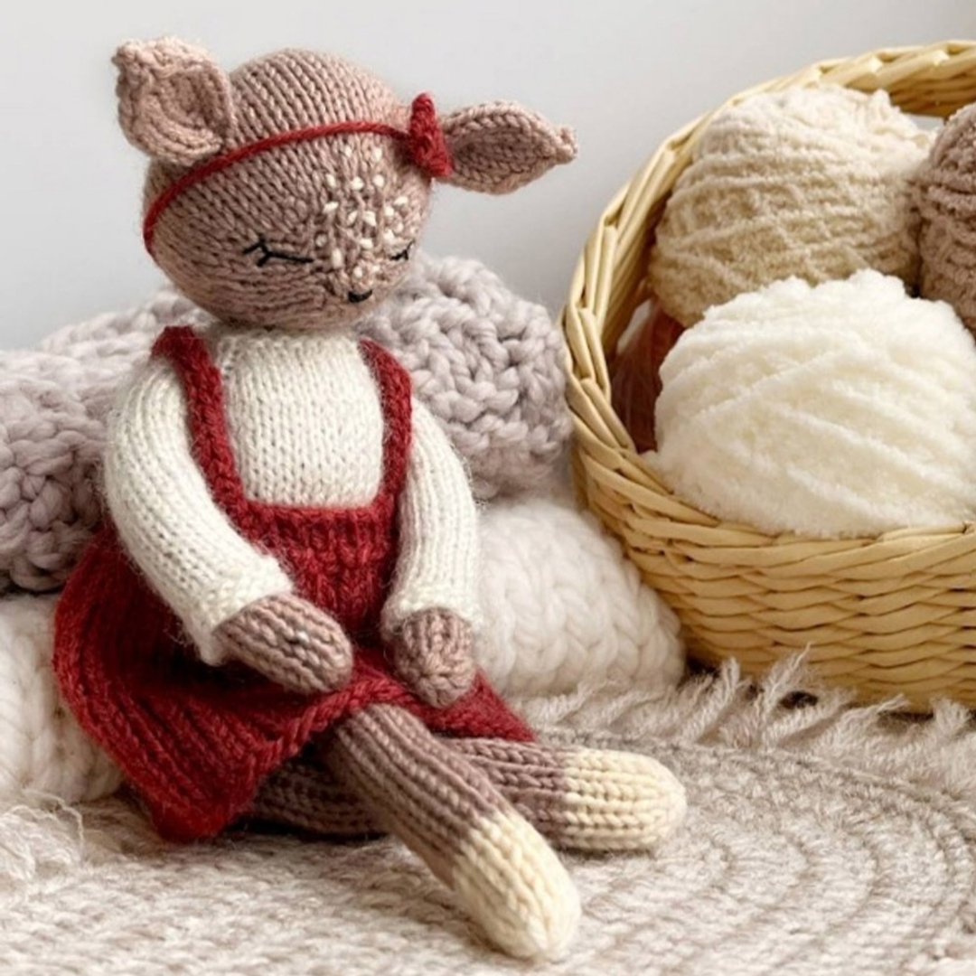 Lu the fawn knitting pattern. Cute deer pattern. English and Russian PDF. - 手工艺教程/工具书 - 其他材质 