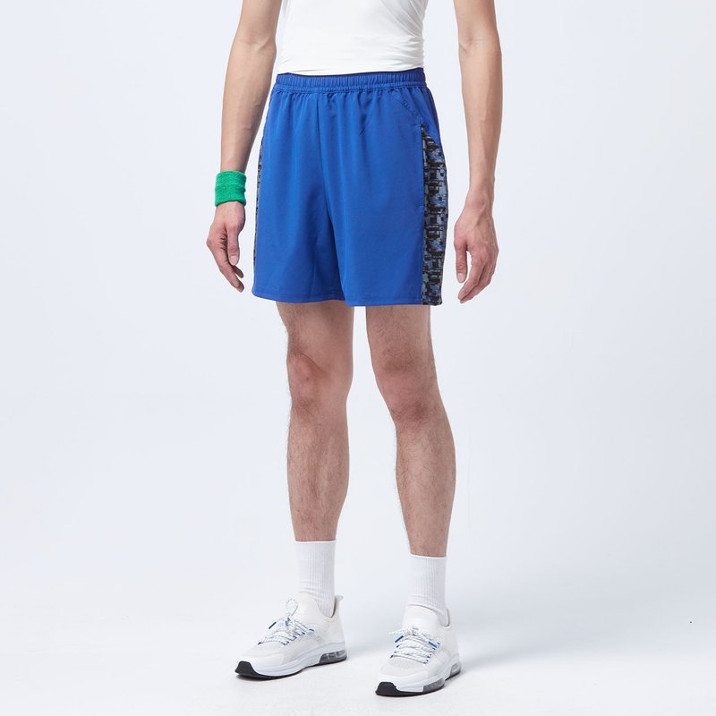 COZEE-抗菌拼接运动短裤-宝蓝 - 男士短裤 - 聚酯纤维 蓝色