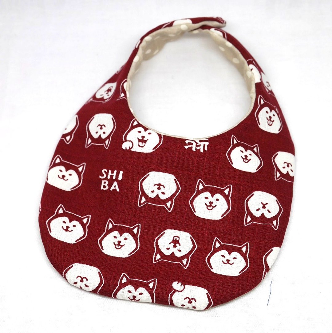 Japanese Handmade Baby Bib - 围嘴/口水巾 - 棉 红色