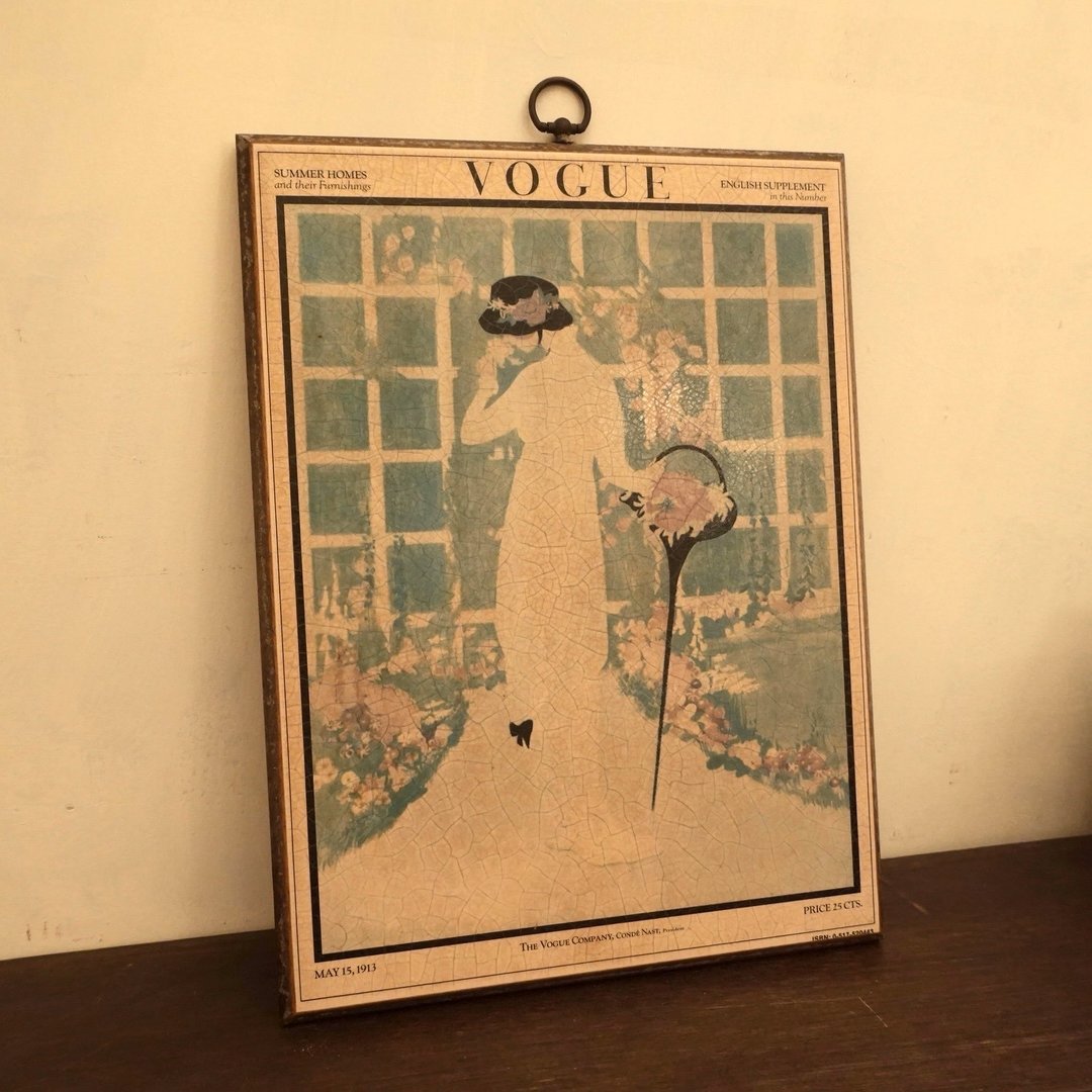 旧物 Vogue 杂志1913 May 15 封面 木制摆件 欧洲 美国 日本 复古 - 摆饰 - 木头 多色