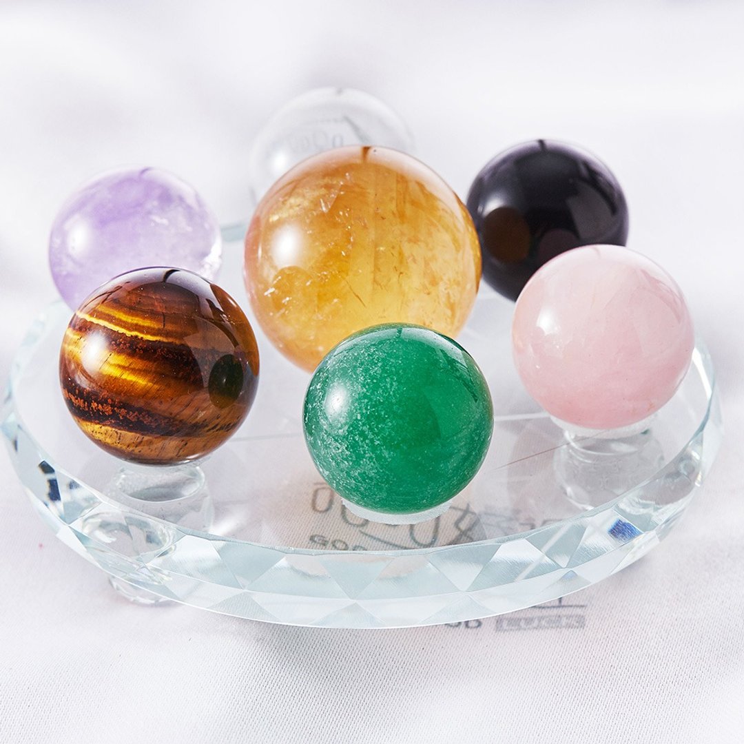天然水晶五行七星阵10cm(含开光)招财、防小人、招贵人 、风水 - 摆饰 - 水晶 多色