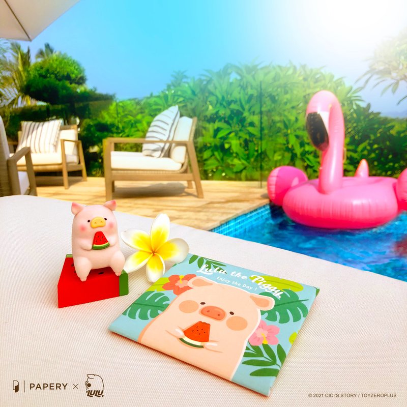 定制化礼物 MASKfolio S 口罩套 LuLu The Piggy - Watermelon - 口罩 - 纸 