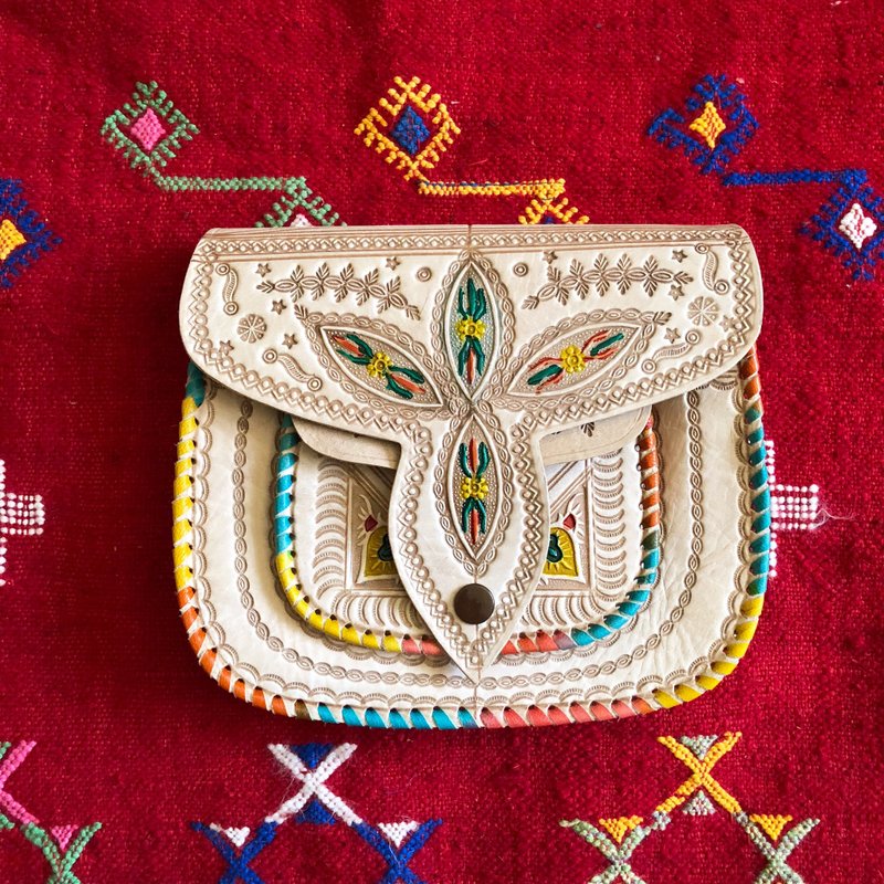 夏季乌力卡河谷 仙人掌花 - 侧背包/斜挎包 - 真皮 多色