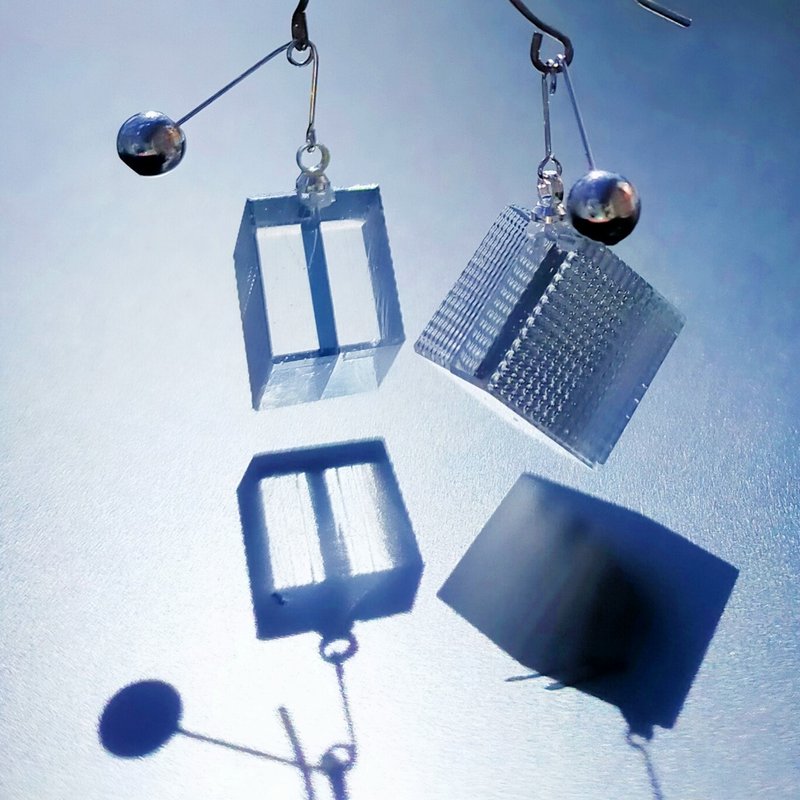 耳环 - 耳环/耳夹 - 塑料 银色