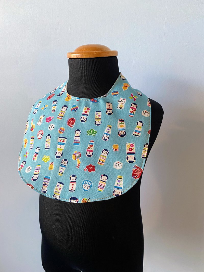 婴儿日式围兜 头盔围兜 - 婴儿饰品 - 棉．麻 蓝色