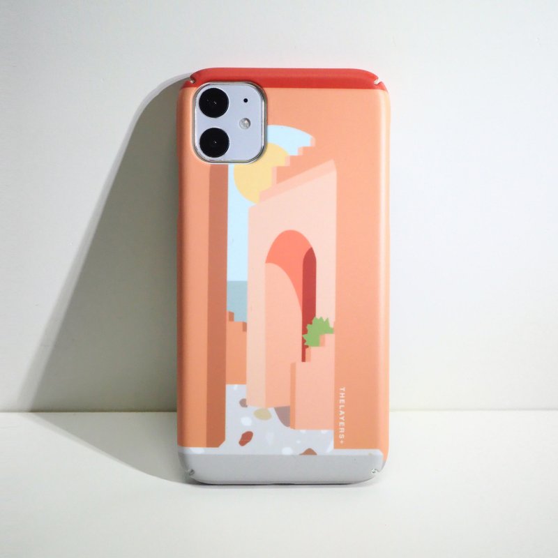 免费刻字 | 西班牙插画Castillo Rosa Phone case 防摔磨砂手机壳 - 手机壳/手机套 - 塑料 粉红色