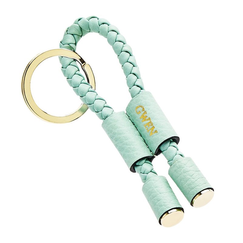 真皮手工编织套筒钥匙圈 - 钥匙链/钥匙包 - 真皮 绿色