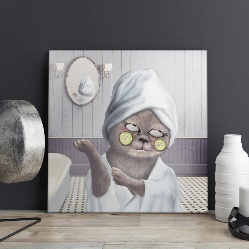 小铁君复制画/ 翻白眼 - 海报/装饰画/版画 - 其他材质 灰色