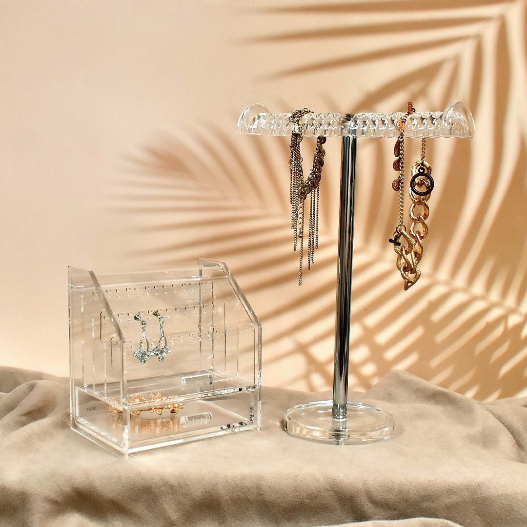 【美的空间】压克力项链耳环饰品展示防尘收纳组 - 收纳用品 - 压克力 透明