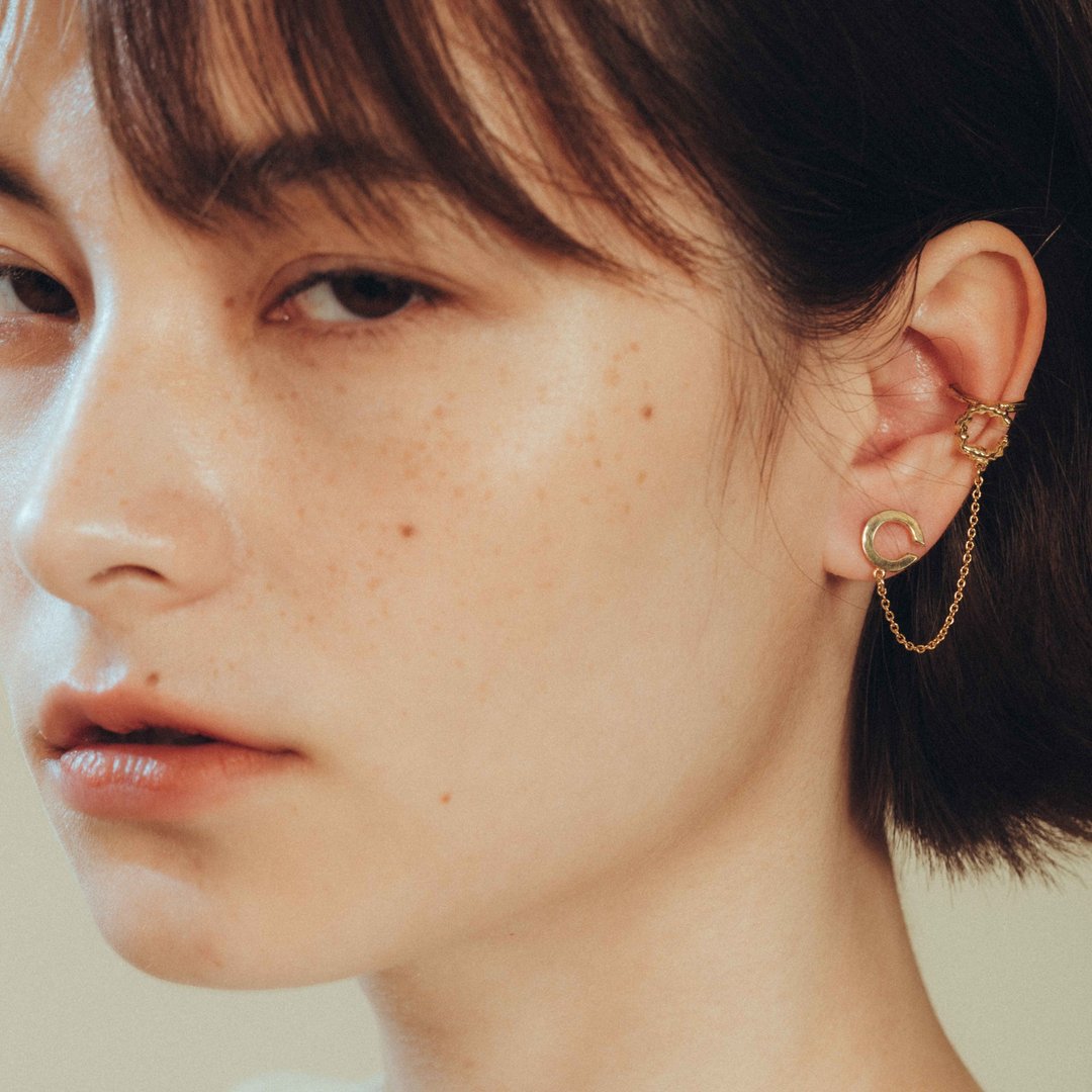 耳环 Earrings - Zola 单色 单边 金 - 耳环/耳夹 - 铜/黄铜 金色