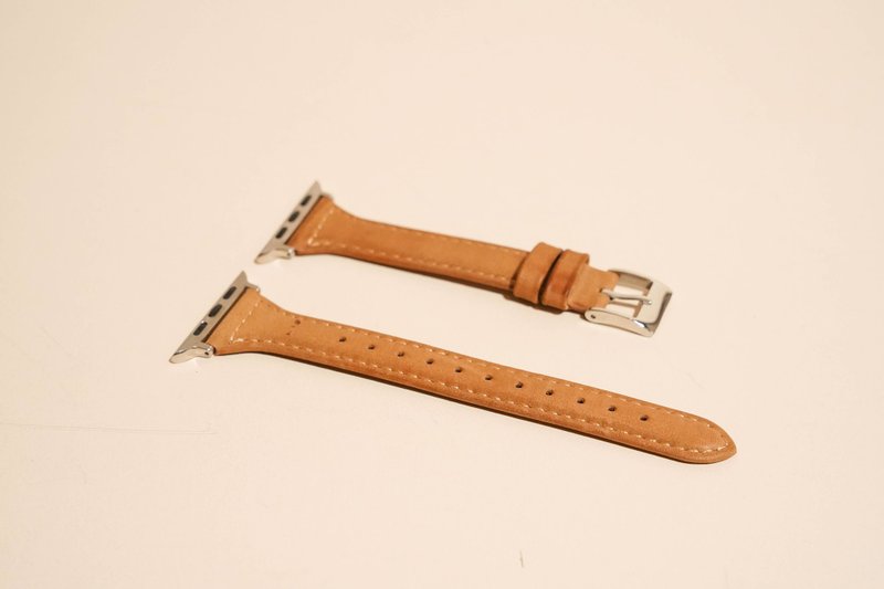 apple watch女士表带 表扣刻字 - 表带 - 真皮 咖啡色