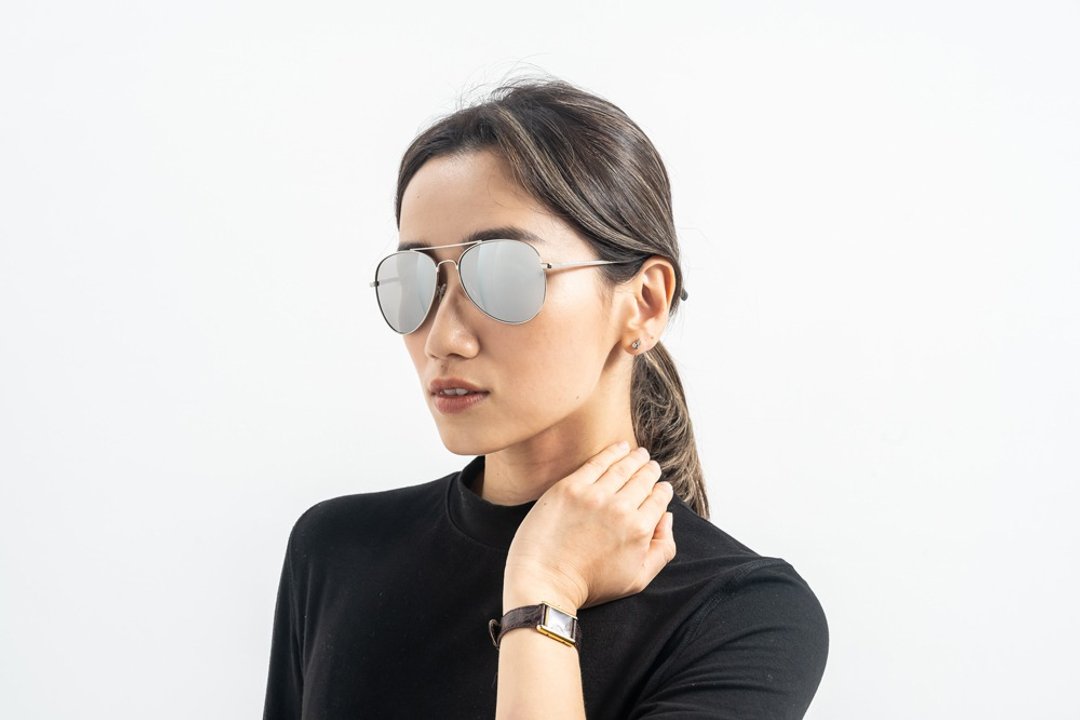 【福利品】K6 太阳眼镜│飞行员墨镜│金属框架│银色反光镜片 - 眼镜/眼镜框 - 其他金属 银色