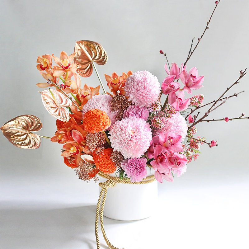 【芳煦】春节盆花/ 双北限定 - 干燥花/捧花 - 植物．花 粉红色