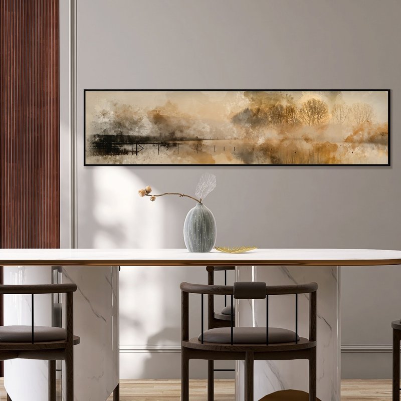 怀旧光景 - 复古抽象风景挂画/卧室床头装饰挂画/边柜摆设/入厝礼 - 海报/装饰画/版画 - 其他材质 卡其色