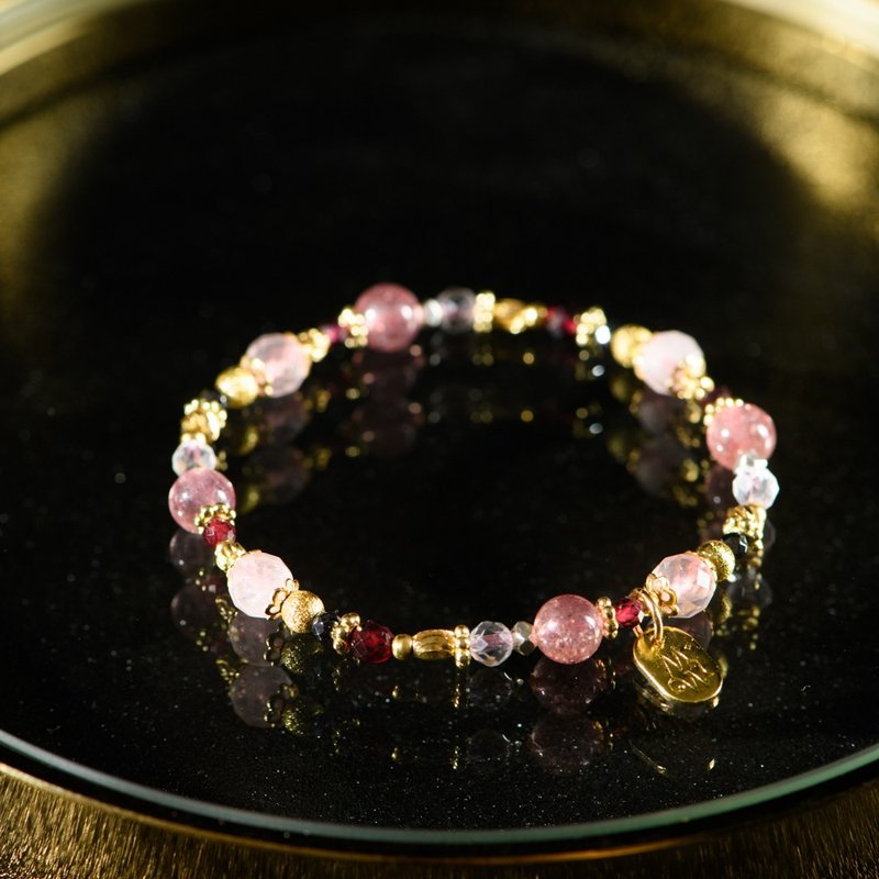 春去春会来 // C1549草莓晶粉晶红石榴手链 - 手链/手环 - 宝石 