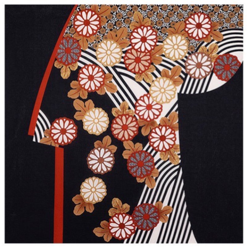 京都风吕敷包巾-三巾-雪月花-流水菊小袖 - 海报/装饰画/版画 - 棉 