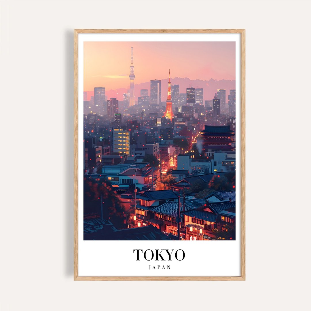 东京暮光 Tokyo Twilight City / 城市景观插画海报 挂画 - 海报/装饰画/版画 - 纸 