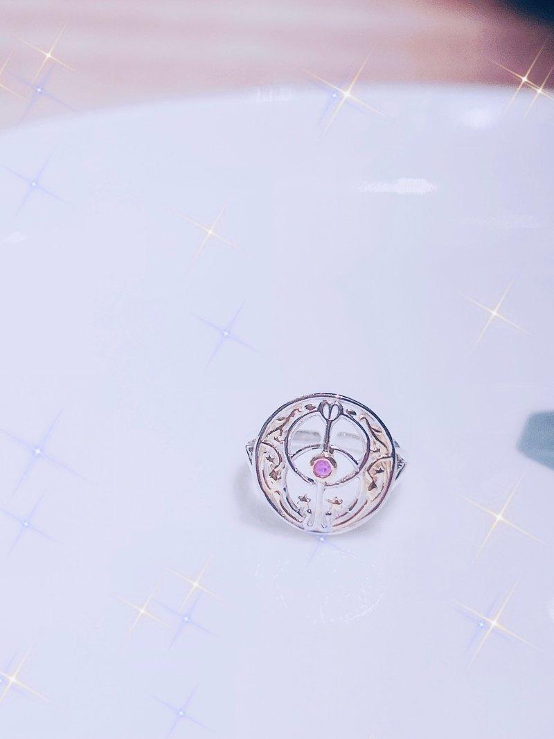 圣杯井红宝开口戒 - 戒指 - 纯银 多色