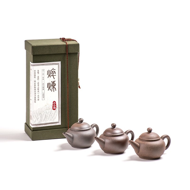 陶作坊│老岩泥水平壶136烧焠练组 - 茶具/茶杯 - 其他材质 