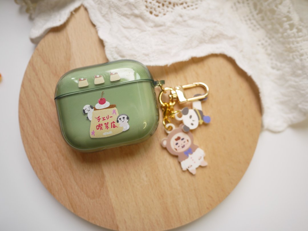 吃茶店招牌布丁  AirPods 耳机 保护套  1.2 / Pro / 3代 - 数码小物 - 塑料 绿色