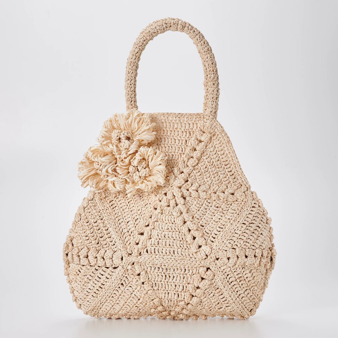 手工钩织拉菲草包－Rabol Bag - 手提包/手提袋 - 环保材料 