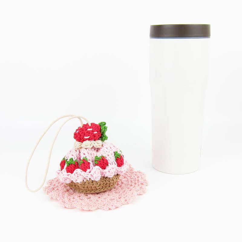 【草莓控】 丰盛草莓蛋糕 / 造型收纳提袋 - 随行杯提袋/水壶袋 - 其他人造纤维 粉红色