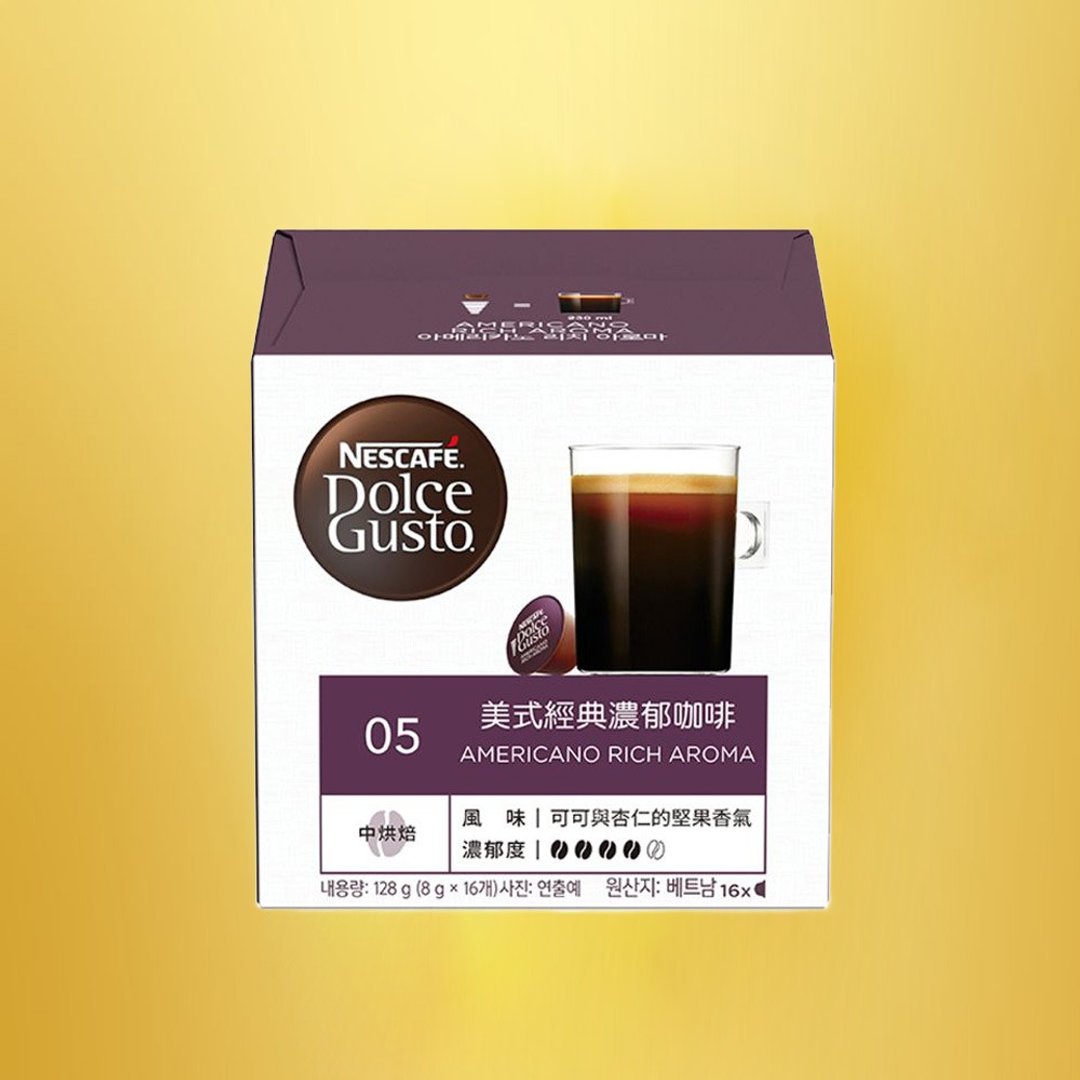 【Dolce Gusto】 雀巢多趣酷思 美式经典浓郁咖啡胶囊16颗x3入 - 咖啡 - 其他材质 